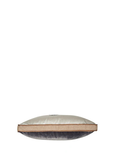 ALPAQ STUDIO.  BIRD SILK CUSHION IN BEIGE