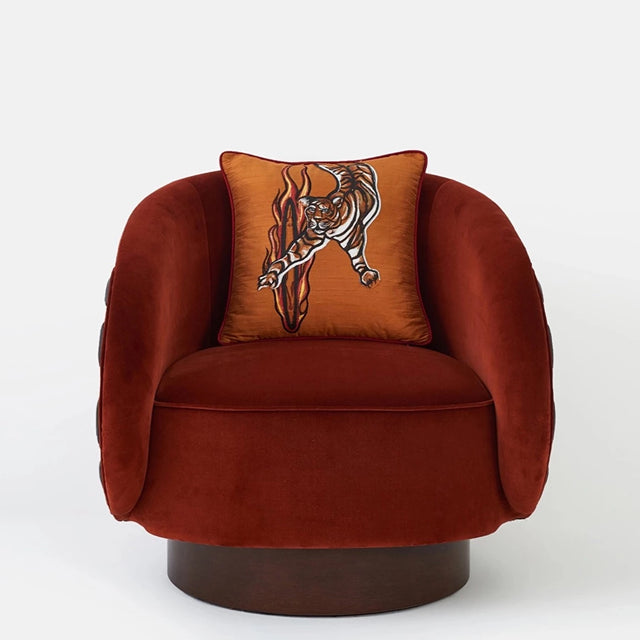 ALPAQ STUDIO. TIGER SILK CUSHION