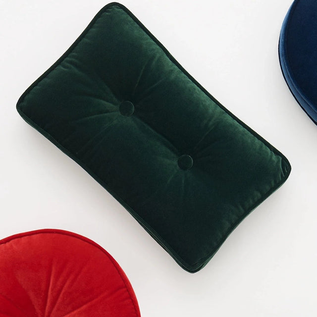 ALPAQ STUDIO. LUXURIOUS VELVET CUSHION IN DARK FOREST